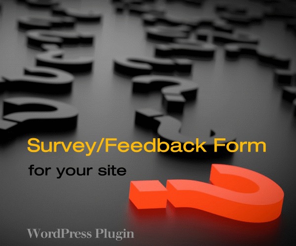 WordPress Plugin: Survey/Feedback Form for Your Site